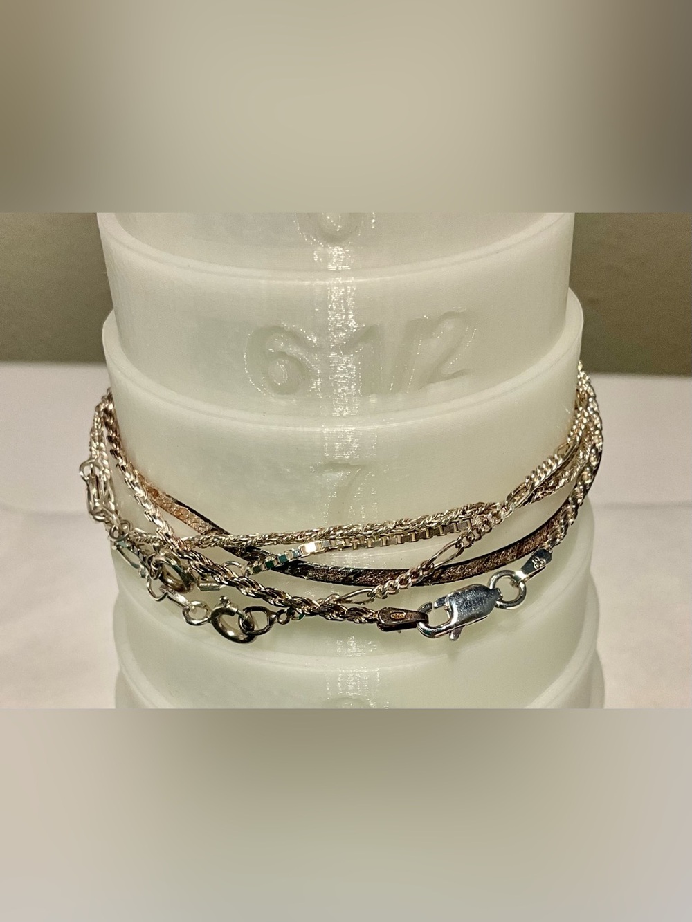 5 UNOAERRE Italy Sterling Silver 925 Chain Mixed Lot Bracelets 8.6g